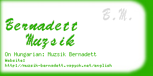 bernadett muzsik business card